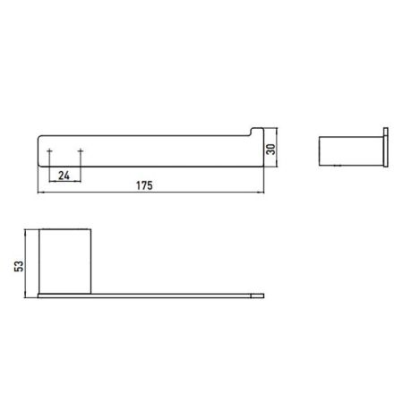 EMCO Loft Держатель запасного рулона, горизонтальный, цвет черный