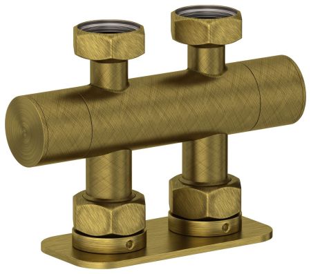 Вентиль 2х3/4" прямой скрытый-скрытый EU50 (Состаренная бронза)