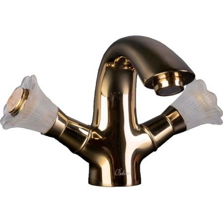 Смеситель для умывальника, Camelia золото_Комплект, артикул 291-Camelia