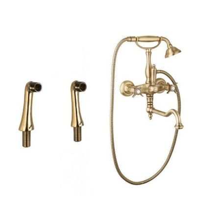 Смеситель на борт ванны с ручным душем  CEZARES LORD-PBV2, артикул LORD-PBV2-03/24-Bi