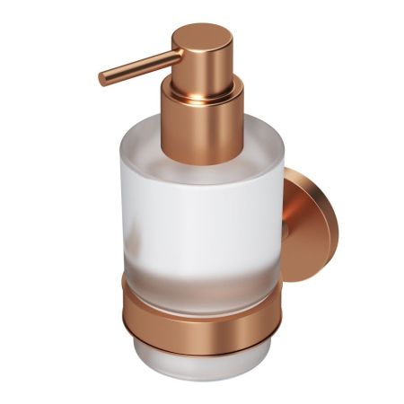 A85A36944 X-Joy, Стеклянный диспенсер для жидкого мыла с настенным держателем, роз. золото, артикул A85A36944