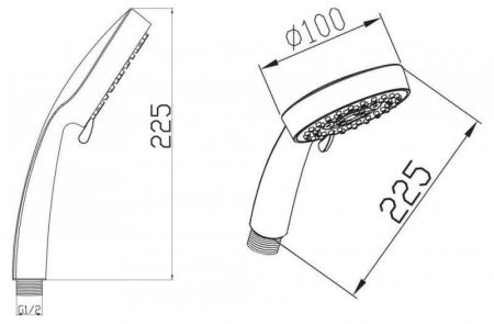 Ручной душ BelBagno BB-D1C1