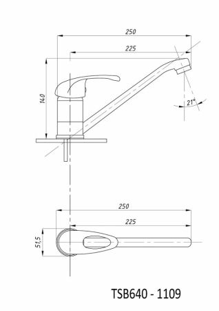 Смеситель для кухни TSARSBERG (TSB-640-1109) тип См-МОЦБА, См-УмОЦБА, артикул TSB-640-1109