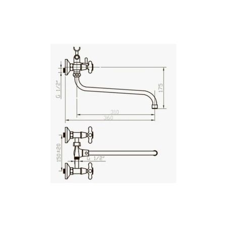 Смеситель для ванны D-Lin D140819, хром