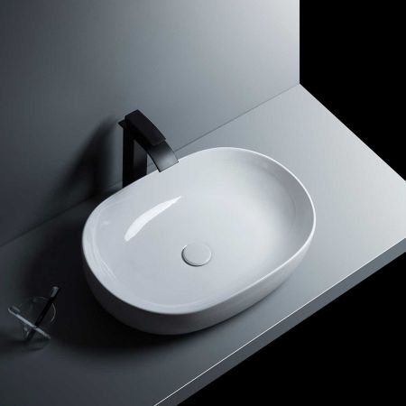 Раковина керамическая Vincea VBS-301, 480*350*135 накладная, цвет белый, артикул VBS-301