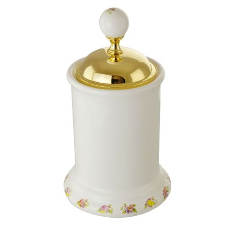 PROVANCE Баночка высокая H14 см. с крышкой, керамика с декором/золото, артикул 17685