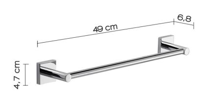 Gedy Fuji, полотенцедержатель, длина 49.1 см, цвет хром, артикул FJ21/45(13)