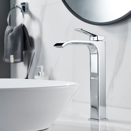 Смеситель для раковины высокий Shevanik S4011, хром, артикул S4011