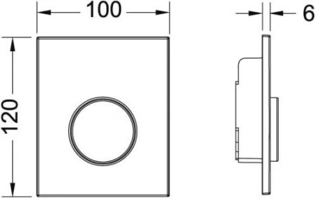 TECEloop Urinal, пластик, хром мат., артикул 9242625