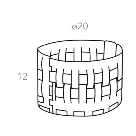 ADJ Корзина Bottega, D20xH12 см., цвет: капучино/шоколад, артикул 1512.04/06