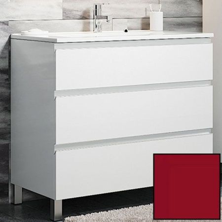Тумба с раковиной SanVit Авеню-3 75 kavenu375 в цвете Ral Красный глянец, артикул kavenu375