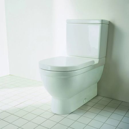 Duravit Starck 3 Унитаз моноблок приставной 655х360 мм в комплекте с креплением, универсальный выпуск, цвет: белый, артикул 0128090000