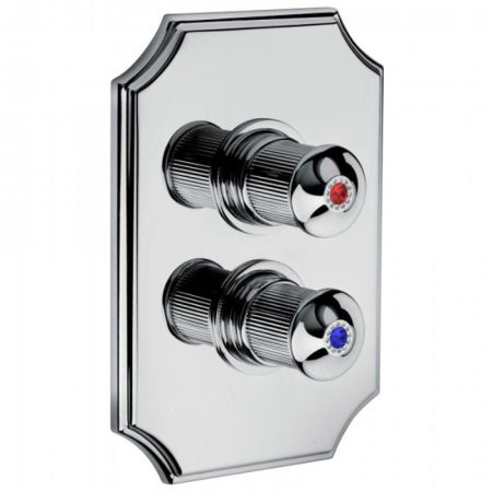 Bongio Impero Встраиваемый термостатический смеситель (1 источник), цвет хром/Blue and Red Swarovski, артикул 65544CR00