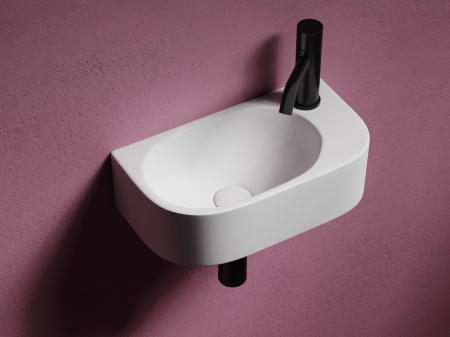 Умывальник подвесной прямоугольный (чаша слева, отверстие под смеситель справа) Элемент (Element) 409x224x110мм, артикул CN6066L