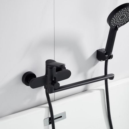 Смеситель для ванны Shevanik S4322H, черный