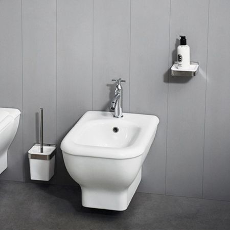 Agape Memory Биде подвесное 38x55.4x32.8 см, цвет: белый/светло-серый, артикул ACER0898BSZL *1