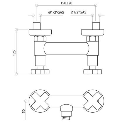 Bongio Alcor Смеситель для душа, цвет хром, артикул 42523CR00