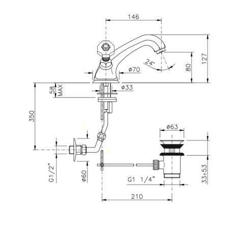 Nicolazzi Teide Смеситель для раковины с донным клапаном, ручки Crystal handle, цвет: хром, артикул 1932CR15