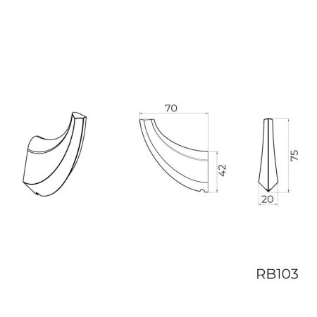 Крючок для ванной комнаты Knotlor RH103C, хром, артикул RH103C