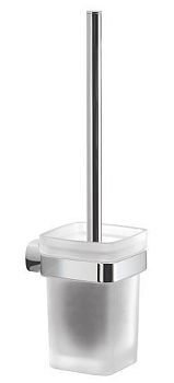 Gedy Stelvio, настенный стеклянный ерш, цвет хром