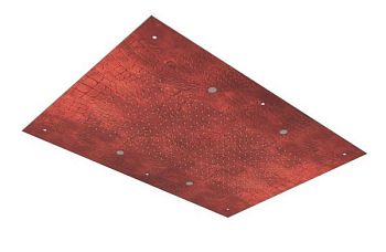 Graffio Skin, прямоугольная  душевая головка 70х50 см с 7 цветной LED подсветкой, 2 режима: дождь и 6 распылителей, цвет Ross-кожа