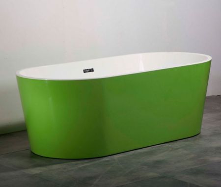 Акриловая ванна Swedbe Vita 169x80 8800G Зеленая без гидромассажа