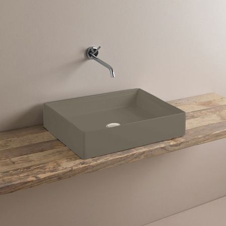 Artceram SCALINO Раковина накладная,55х38хh11,5см, без отв под смеситель, без перелива, цвет: matera, артикул SCL002 41 00 matera *0