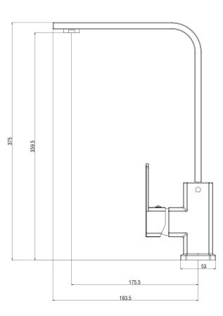 Смеситель Iceberg для кухни, Г-излив, артикул: IC519, артикул IC519