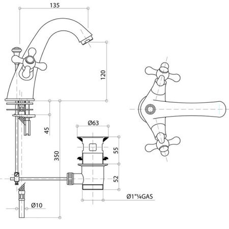 Bongio Axel Смеситель для раковины, цвет хром, артикул 15521CR00