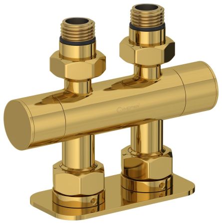 Вентиль 2х1/2" прямой скрытый-скрытый EU50 (Золото)