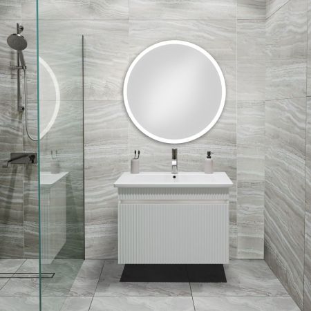 Тумба Runo Модена 75 белая под умывальник 00-00001022 (Оскар 75) (00-00002200), артикул 00-00002200