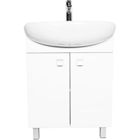 Тумба с раковиной Orange Рио 60 Белая, артикул Ri-60TU+RA