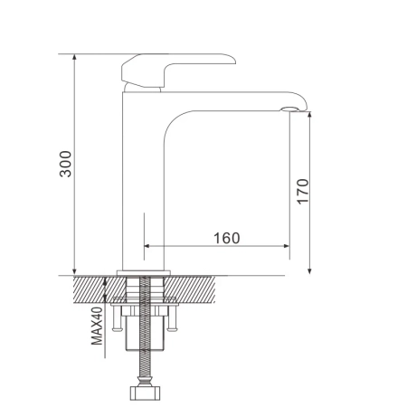 Смеситель для раковины Rose R21F R2111F, белый/хром