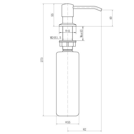 Дозатор для кухонной мойки FASHUN A403-7A, чёрный гранит