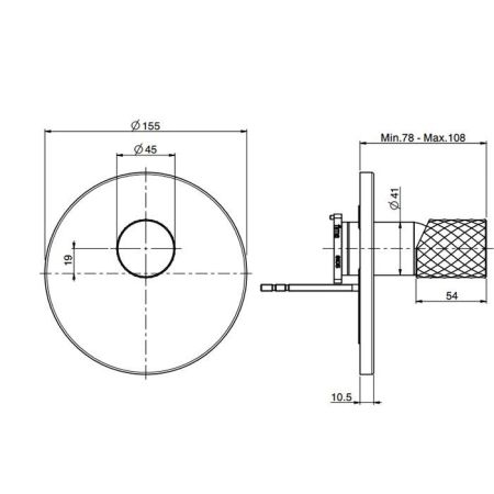 Fima Carlo Frattini Spillo Tech Смеситель для душа, встраиваемый, цвет: хром, артикул F3039TE1XCR