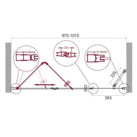 Душевая дверь BelBagno ALBANO-BS-13-90+70-C-Cr