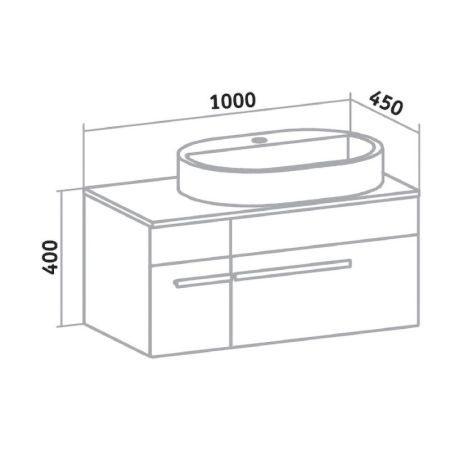 Тумба под раковину Runo Вудлайн 100 4620750028923 подвесная Белый дуб скандинавский
