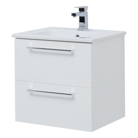Тумба под раковину подвесная Dreja Gio 60 см, белый, артикул 77.0101W