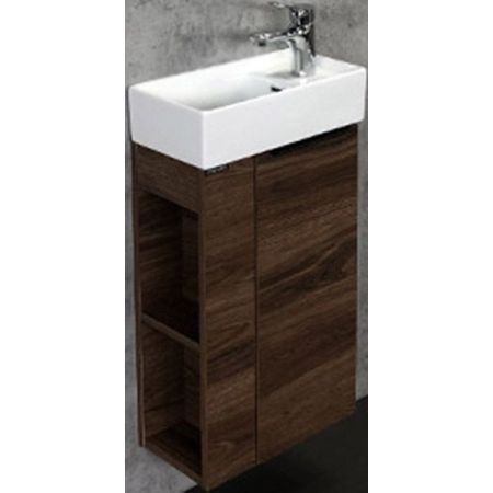 Тумба с раковиной Comforty Матэ 40 00-00000832 подвесная Дуб темно-коричневый