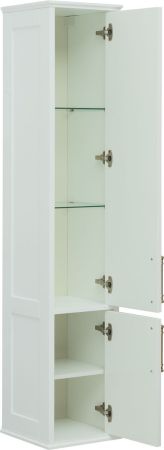 Пенал Aquanet Бостон 36 L белый матовый (ручки золото), артикул 00242219