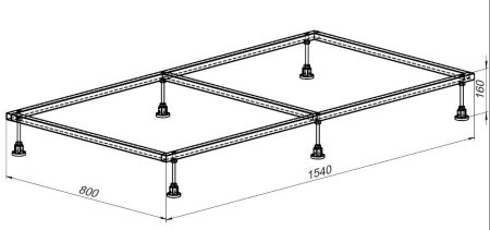Каркас для поддона Allen Brau 160х90 8.00008, артикул 8.00008