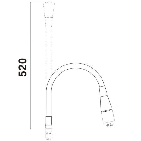 Гибкий излив для кухонного смесителя Savol S-MCG-Y, бежевый, артикул S-MCG-Y