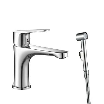 Смеситель для раковины с гигиеническим душем WesnaArt NOVA NOV03-212, хром