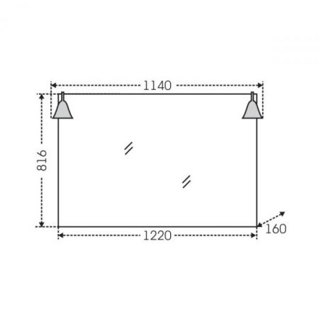Зеркало СаНта Монарх 120 700206 с подсветкой, цвет белый