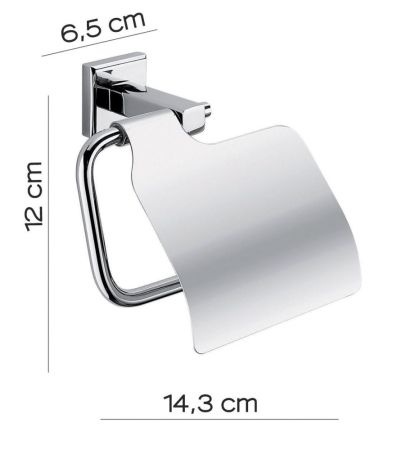 Gedy Colorado, бумагодержатель с крышкой, цвет хром, артикул 6925(13)