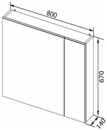 Зеркальный шкаф Aquanet Порто 80 белый, артикул 00195728