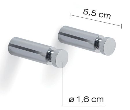 Gedy, набор из 2-х длинных крючков, цвет хром, артикул 2229(13)