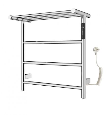 Полотенцесушитель электрический с полкой WONZON & WOGHAND BONN, Хром (WW-AL402-CR)