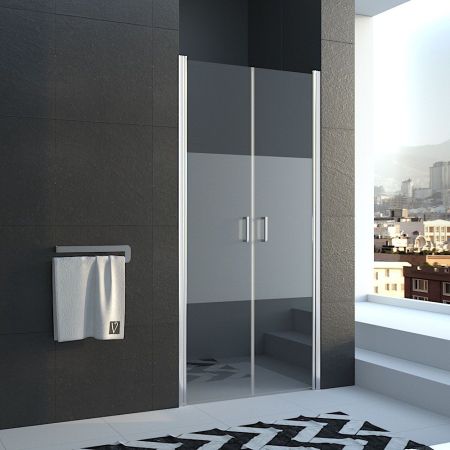 Душевая дверь Vianno 90x185 стекло матовое профиль хром VN44-90-04-19C1, артикул VN44-90-04-19C1
