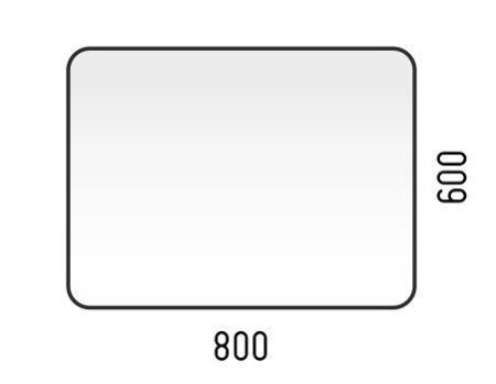 Зеркало LED "Альбано 800х600", сенсор Зеркало LED "Альбано 800х600", сенсор